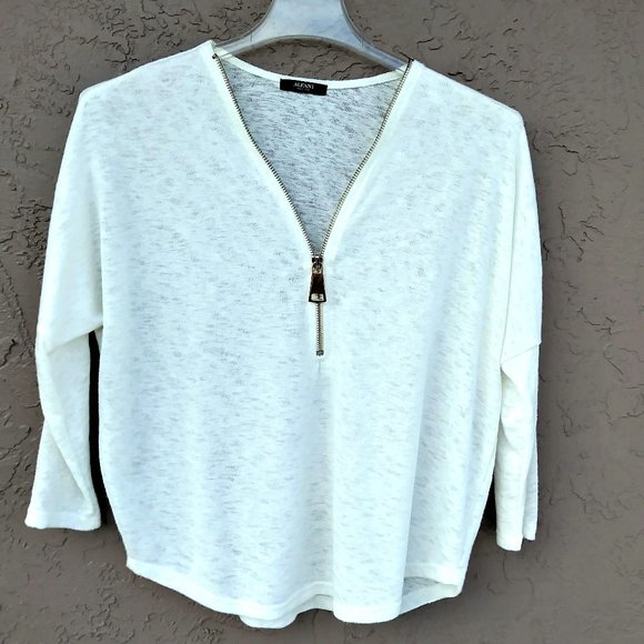 ALFANI ZIPPER TOP PETITE X-LARGE - Picture 1 of 6